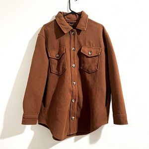 Women’s Burnt Orange Shacket, Size Large